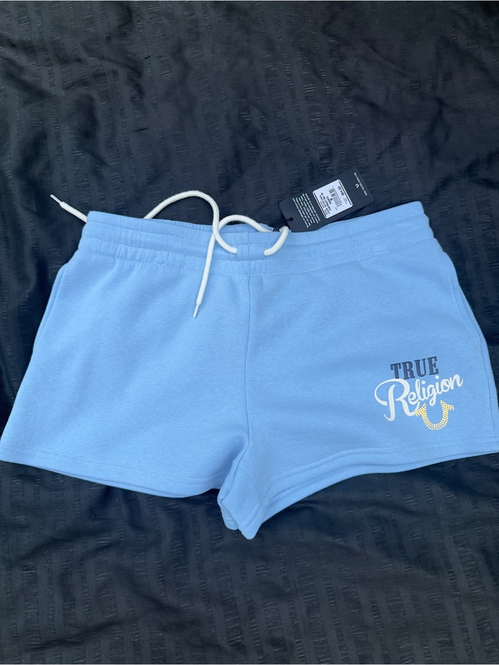 True Religion Light Blue Women’s Athletic Lounge Shorts